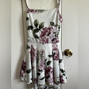 Flower print dress/romper